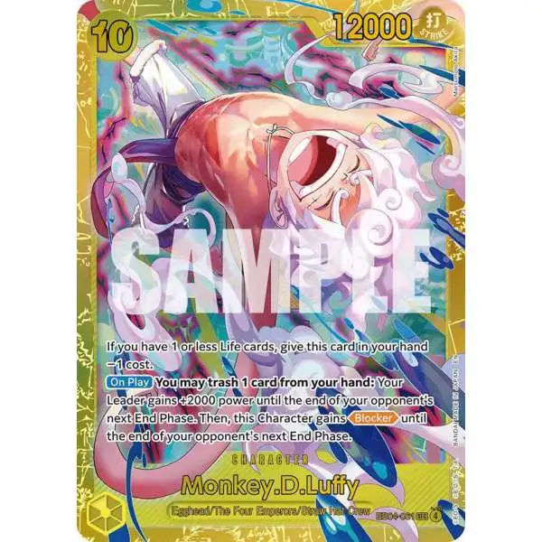 One Piece Trading Card Game Adventure on Kami's Island SEC Monkey.D.Luffy EB04-061