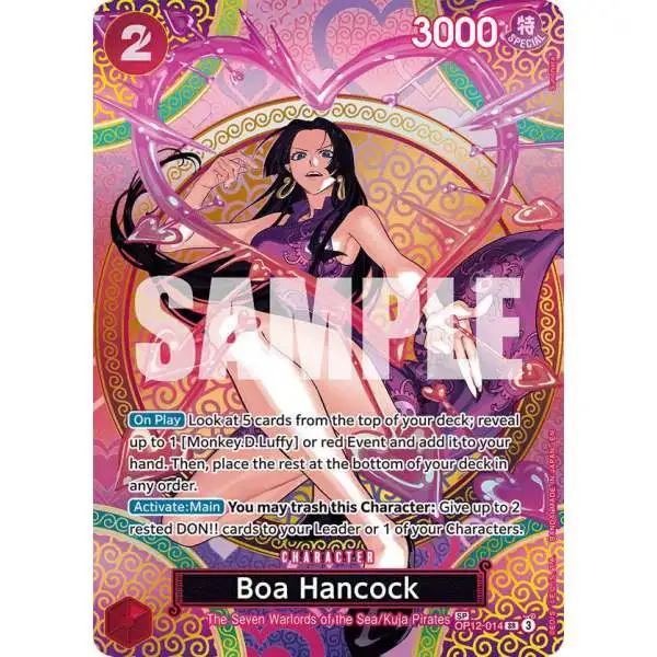 One Piece Trading Card Game Adventure on Kami's Island Super Rare Boa Hancock OP12-014 [SP]