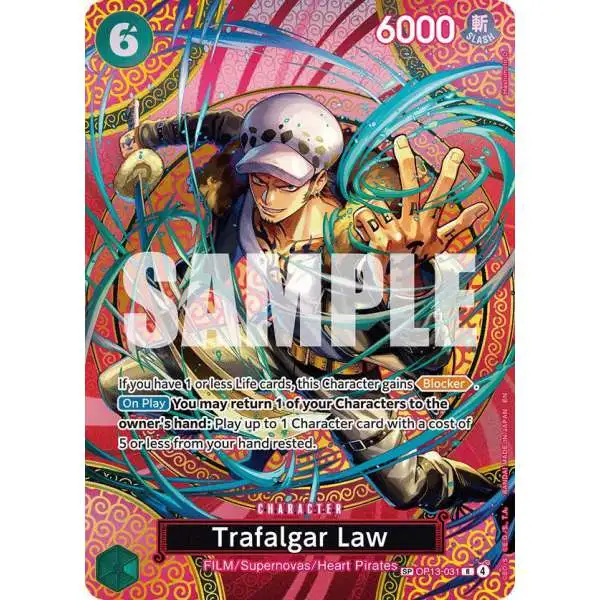 One Piece Trading Card Game Adventure on Kami's Island Rare Trafalgar Law OP13-031 [SP]