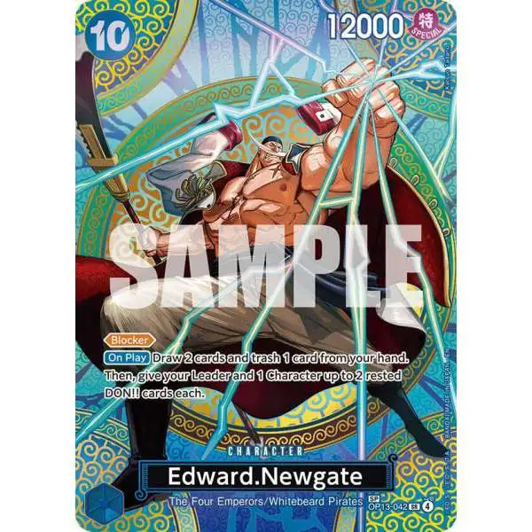 One Piece Trading Card Game Adventure on Kami's Island Super Rare Edward.Newgate OP13-042 [SP]