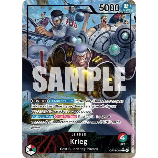 One Piece Trading Card Game Adventure on Kami's Island Leader Krieg OP15-001 [Alternate Art]