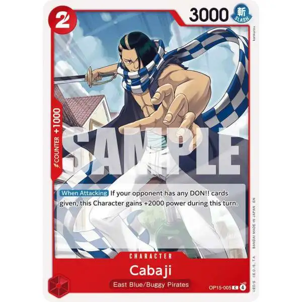 One Piece Trading Card Game Adventure on Kami's Island Common Cabaji OP15-005