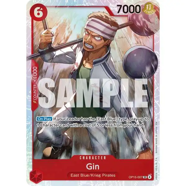 One Piece Trading Card Game Adventure on Kami's Island Super Rare Gin OP15-007