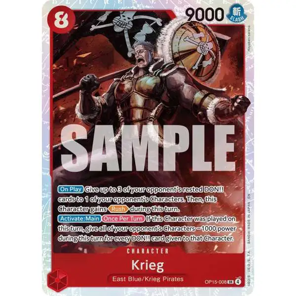 One Piece Trading Card Game Adventure on Kami's Island Super Rare Krieg OP15-008