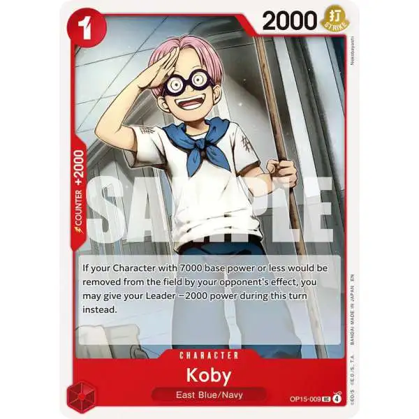One Piece Trading Card Game Adventure on Kami's Island Uncommon Koby OP15-009
