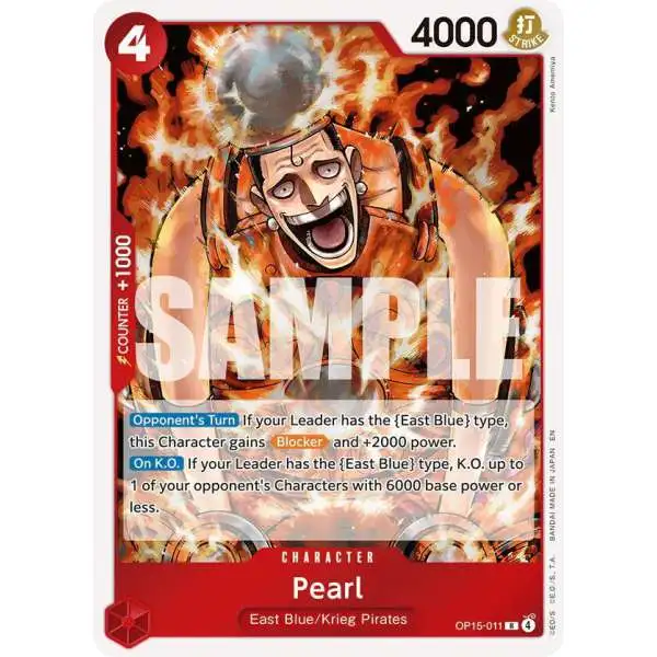 One Piece Trading Card Game Adventure on Kami's Island Rare Pearl OP15-011