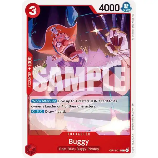 One Piece Trading Card Game Adventure on Kami's Island Common Buggy OP15-012