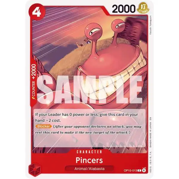 One Piece Trading Card Game Adventure on Kami's Island Common Pincers OP15-013