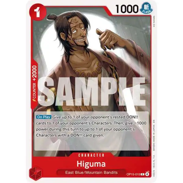 One Piece Trading Card Game Adventure on Kami's Island Common Higuma OP15-015