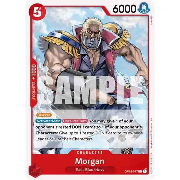 One Piece Trading Card Game Adventure on Kami's Island Common Morgan OP15-017