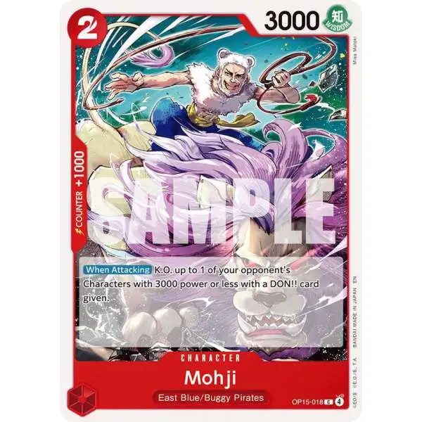 One Piece Trading Card Game Adventure on Kami's Island Common Mohji OP15-018