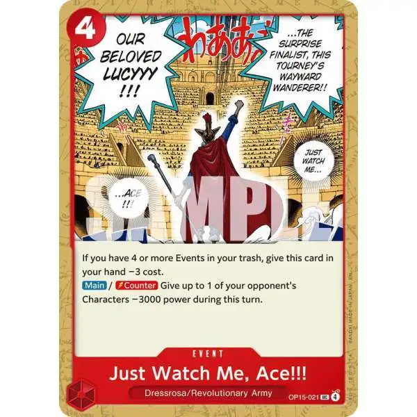 One Piece Trading Card Game Adventure on Kami's Island Uncommon Just Watch Me, Ace!!! OP15-021