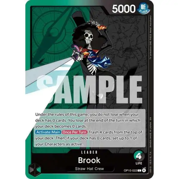 One Piece Trading Card Game Adventure on Kami's Island Leader Brook OP15-022
