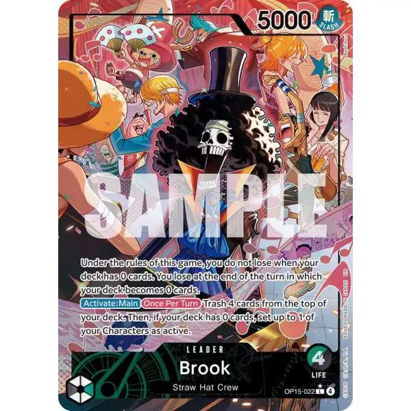 One Piece Trading Card Game Adventure on Kami's Island Leader Brook OP15-022 [Alternate Art]