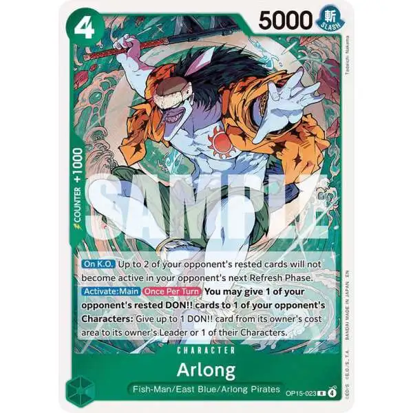 One Piece Trading Card Game Adventure on Kami's Island Rare Arlong OP15-023