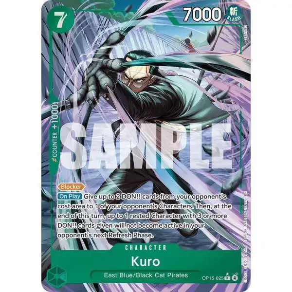 One Piece Trading Card Game Adventure on Kami's Island Rare Kuro OP15-025 [Alternate Art]