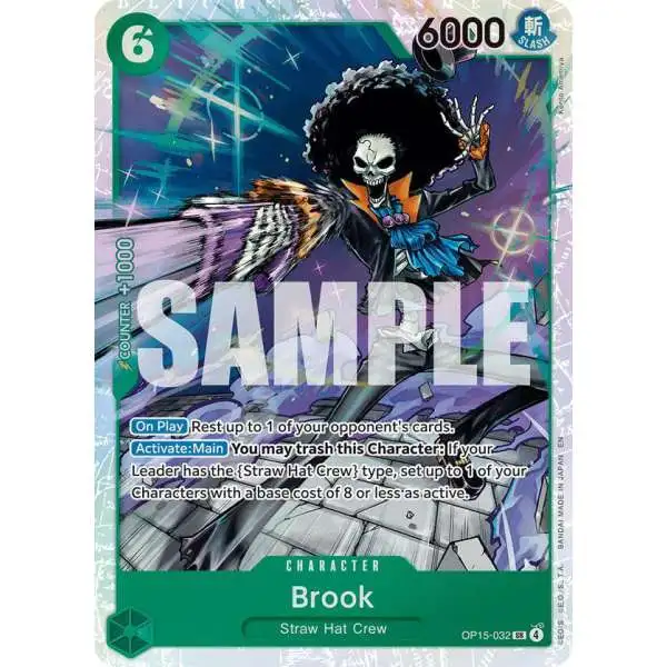 One Piece Trading Card Game Adventure on Kami's Island Super Rare Brook OP15-032