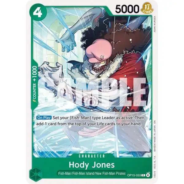 One Piece Trading Card Game Adventure on Kami's Island Common Hody Jones OP15-033
