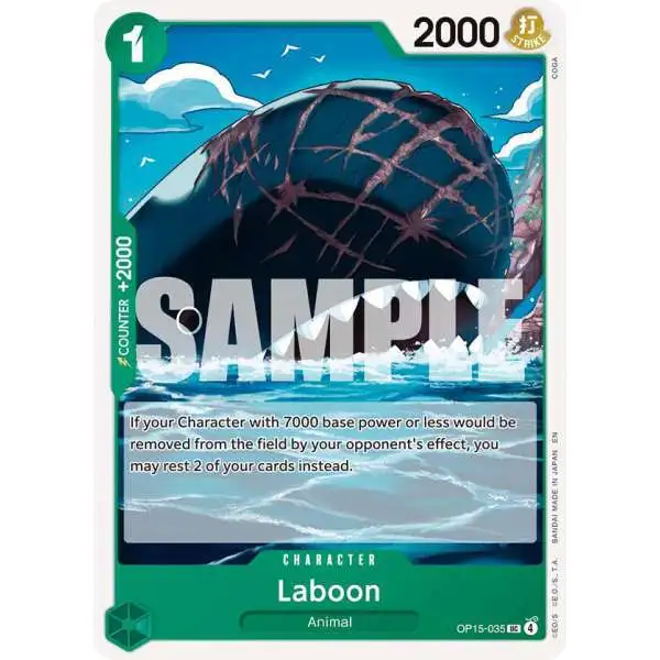 One Piece Trading Card Game Adventure on Kami's Island Uncommon Laboon OP15-035