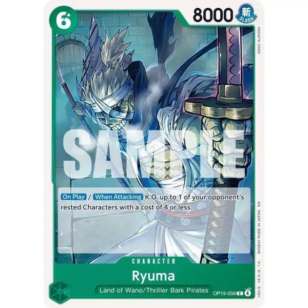 One Piece Trading Card Game Adventure on Kami's Island Common Ryuma OP15-036
