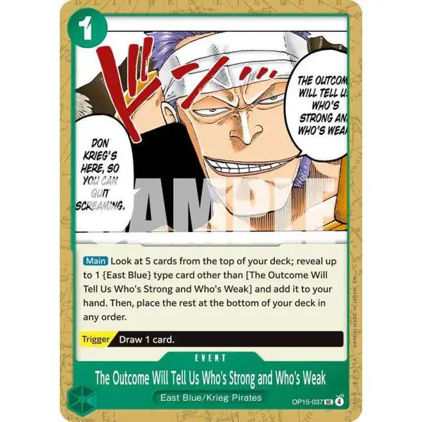 One Piece Trading Card Game Adventure on Kami's Island Uncommon The Outcome Will Tell Us Who's Strong and Who's Weak OP15-037