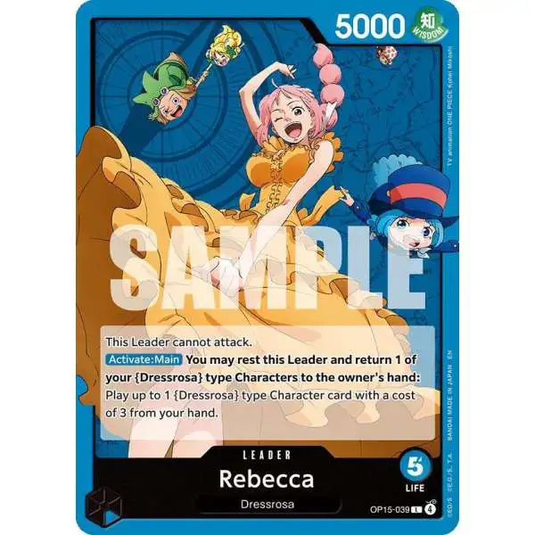 One Piece Trading Card Game Adventure on Kami's Island Leader Rebecca OP15-039