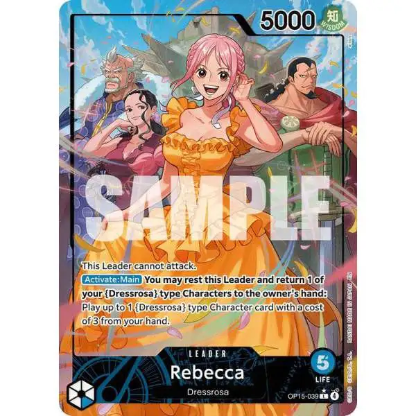 One Piece Trading Card Game Adventure on Kami's Island Leader Rebecca OP15-039 [Alternate Art]