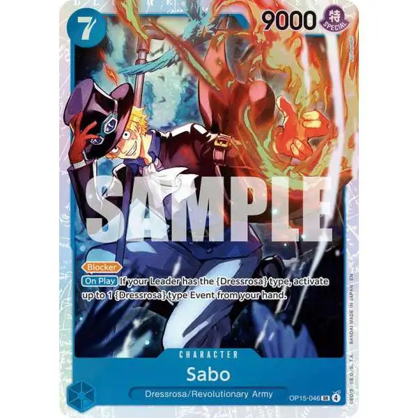 One Piece Trading Card Game Adventure on Kami's Island Super Rare Sabo OP15-046