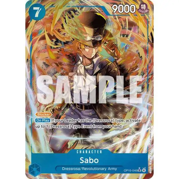 One Piece Trading Card Game Adventure on Kami's Island Super Rare Sabo OP15-046 [Alternate Art]