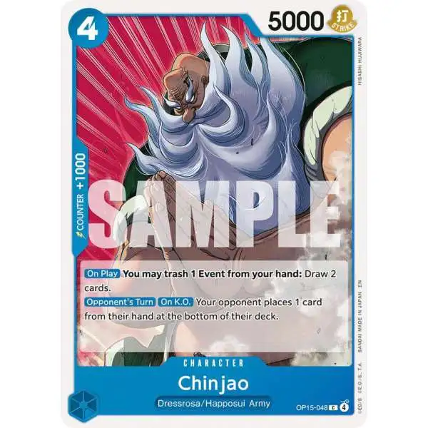 One Piece Trading Card Game Adventure on Kami's Island Common Chinjao OP15-048