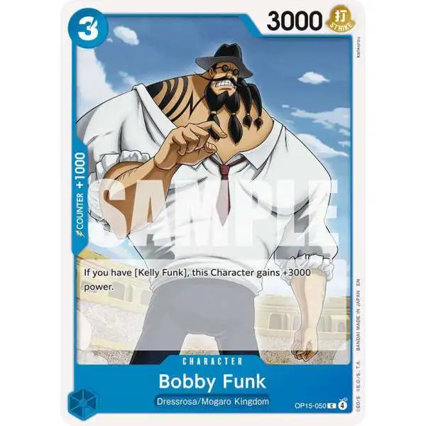 One Piece Trading Card Game Adventure on Kami's Island Common Bobby Funk OP15-050