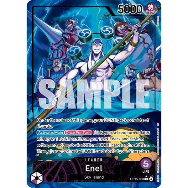 One Piece Trading Card Game Adventure on Kami's Island Leader Enel OP15-058 [Alternate Art]