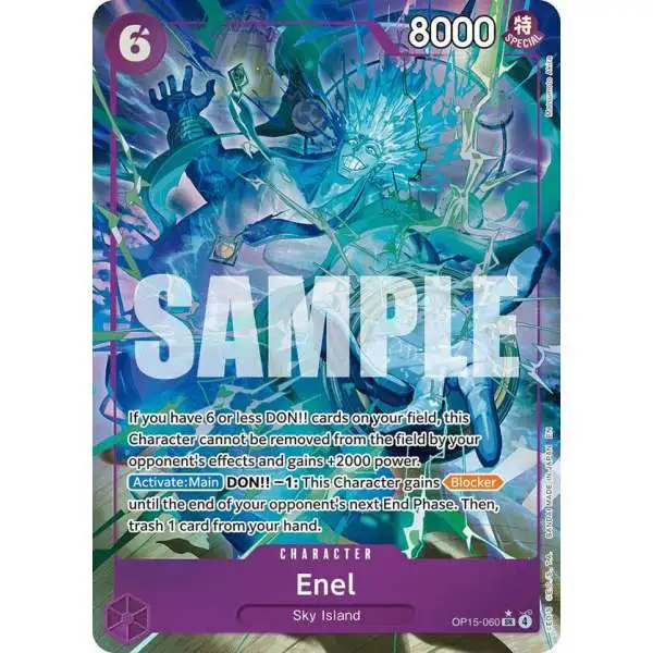 One Piece Trading Card Game Adventure on Kami's Island Super Rare Enel OP15-060 [Alternate Art]