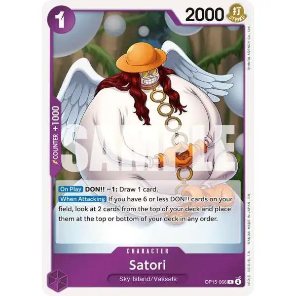 One Piece Trading Card Game Adventure on Kami's Island Rare Satori OP15-066