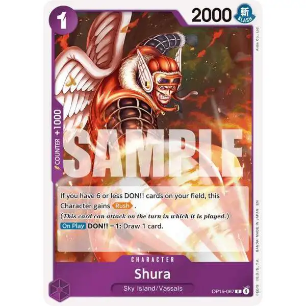 One Piece Trading Card Game Adventure on Kami's Island Rare Shura OP15-067