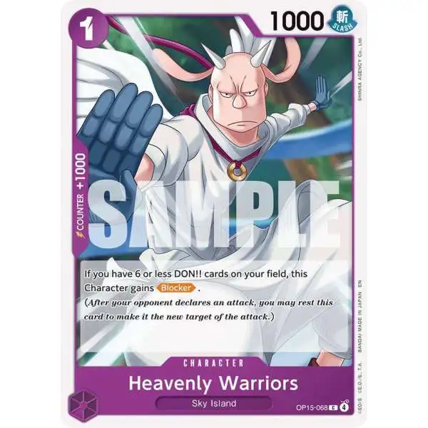 One Piece Trading Card Game Adventure on Kami's Island Common Heavenly Warriors OP15-068