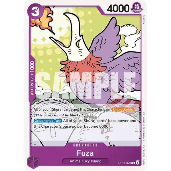 One Piece Trading Card Game Adventure on Kami's Island Common Fuza OP15-070