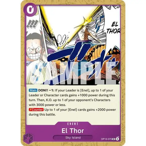 One Piece Trading Card Game Adventure on Kami's Island Uncommon El Thor OP15-075