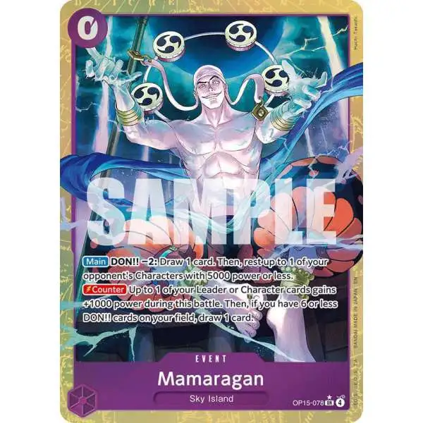 One Piece Trading Card Game Adventure on Kami's Island Super Rare Mamaragan OP15-078 [Alternate Art]