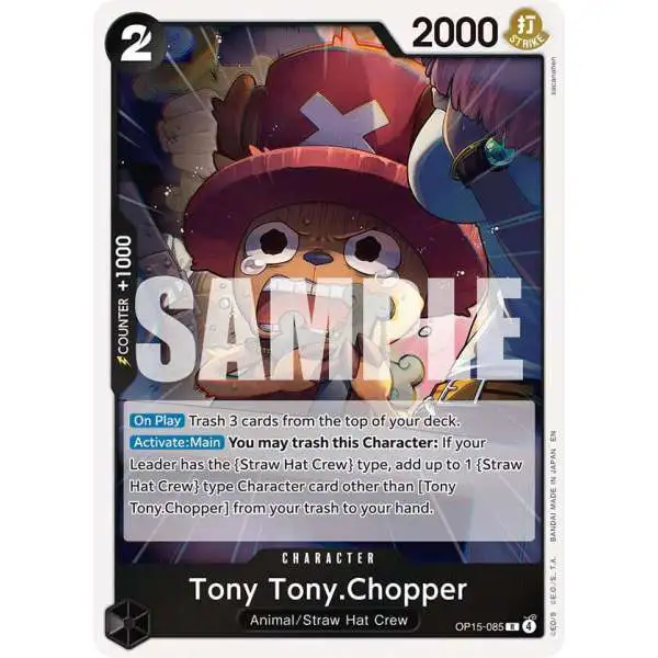 One Piece Trading Card Game Adventure on Kami's Island Rare Tony Tony.Chopper OP15-085