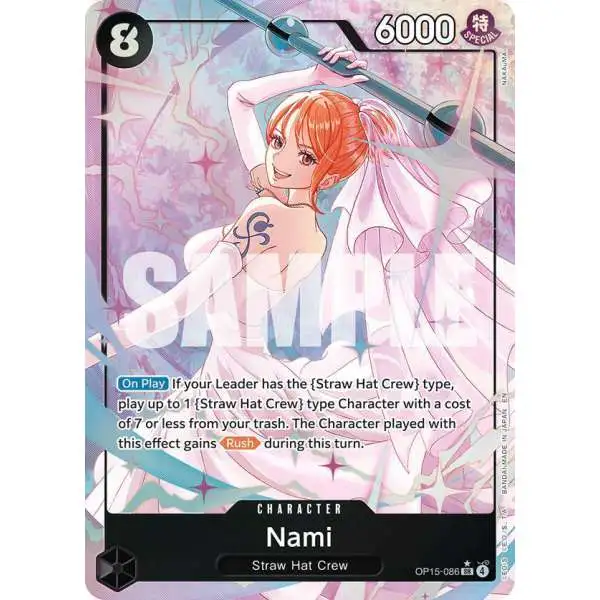 One Piece Trading Card Game Adventure on Kami's Island Super Rare Nami OP15-086 [Alternate Art]