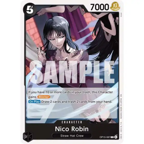 One Piece Trading Card Game Adventure on Kami's Island Common Nico Robin OP15-087