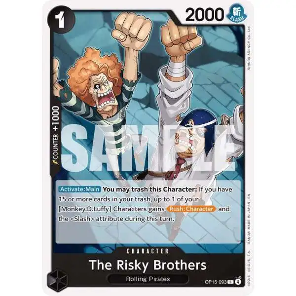 One Piece Trading Card Game Adventure on Kami's Island Common The Risky Brothers OP15-093