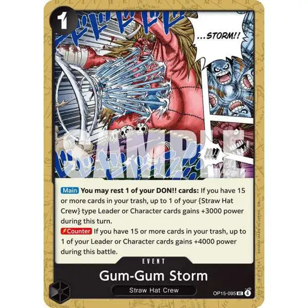 One Piece Trading Card Game Adventure on Kami's Island Uncommon Gum-Gum Storm OP15-095