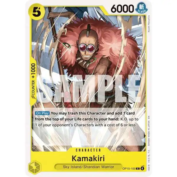 One Piece Trading Card Game Adventure on Kami's Island Common Kamakiri OP15-100
