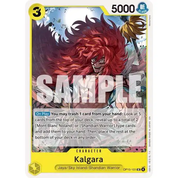 One Piece Trading Card Game Adventure on Kami's Island Uncommon Kalgara OP15-101