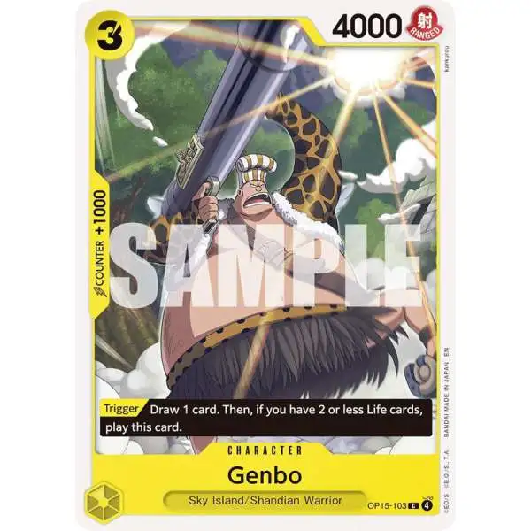 One Piece Trading Card Game Adventure on Kami's Island Common Genbo OP15-103