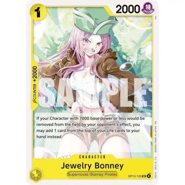 One Piece Trading Card Game Adventure on Kami's Island Uncommon Jewelry Bonney OP15-105
