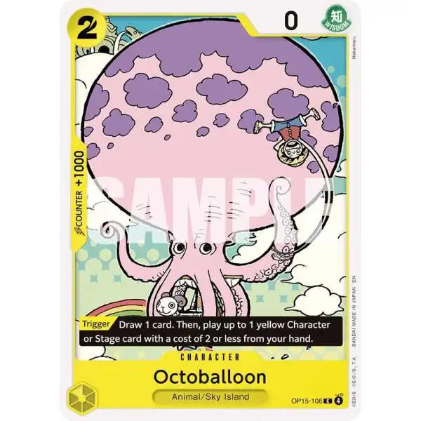 One Piece Trading Card Game Adventure on Kami's Island Common Octoballoon OP15-106