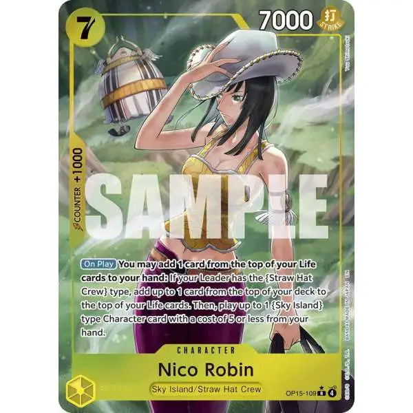 One Piece Trading Card Game Adventure on Kami's Island Rare Nico Robin OP15-109 [Alternate Art]